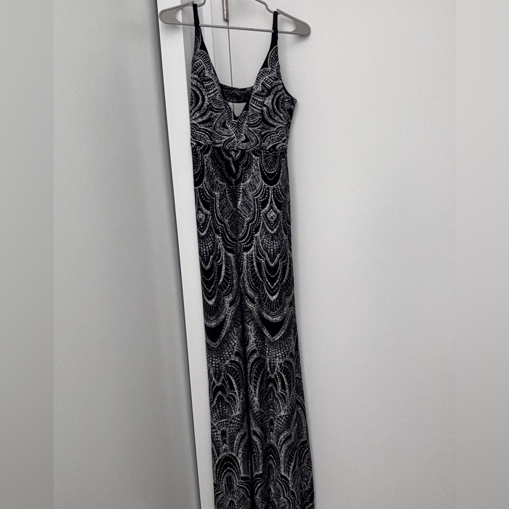 Jump Black and Gray Maxi Dress